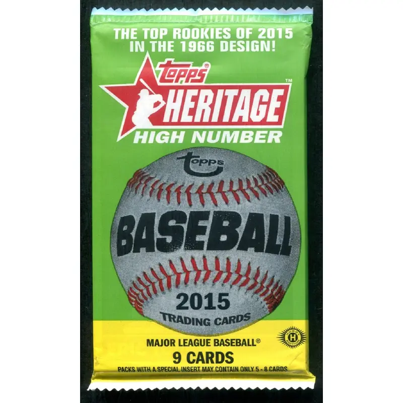 2015 Topps Heritage Baseball Unopened High Number Series Pack (Hobby) (9)