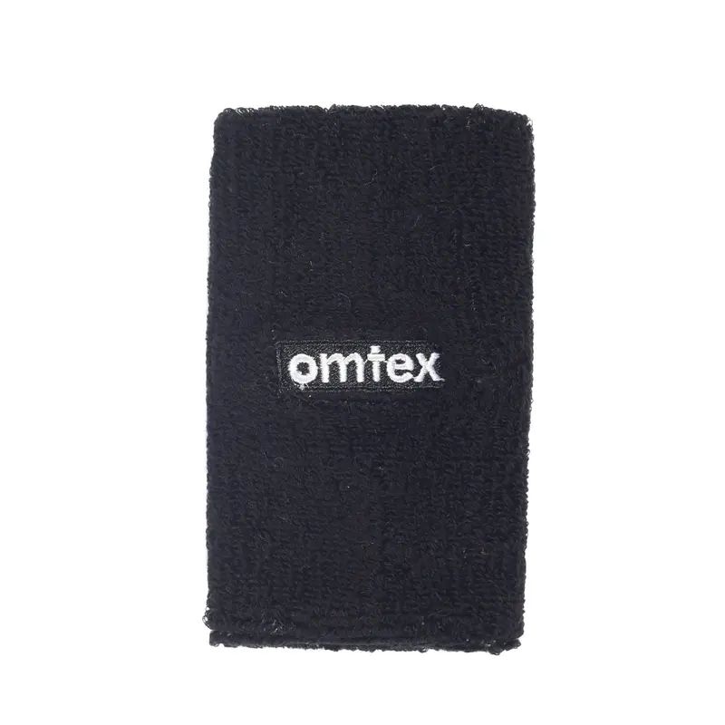 Omtex Wrist Sweat Band Black (5 inch) | Kibi Sports