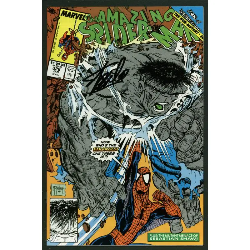 Stan Lee Signed Amazing Spider-Man #328 Comic Book The Hulk PSA/DNA #W18726