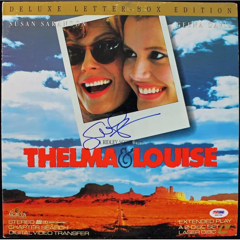 SUSAn Sarandon Thelma & Louise Authentic Signed Laserdisc Cover PSA/DNA #J00700