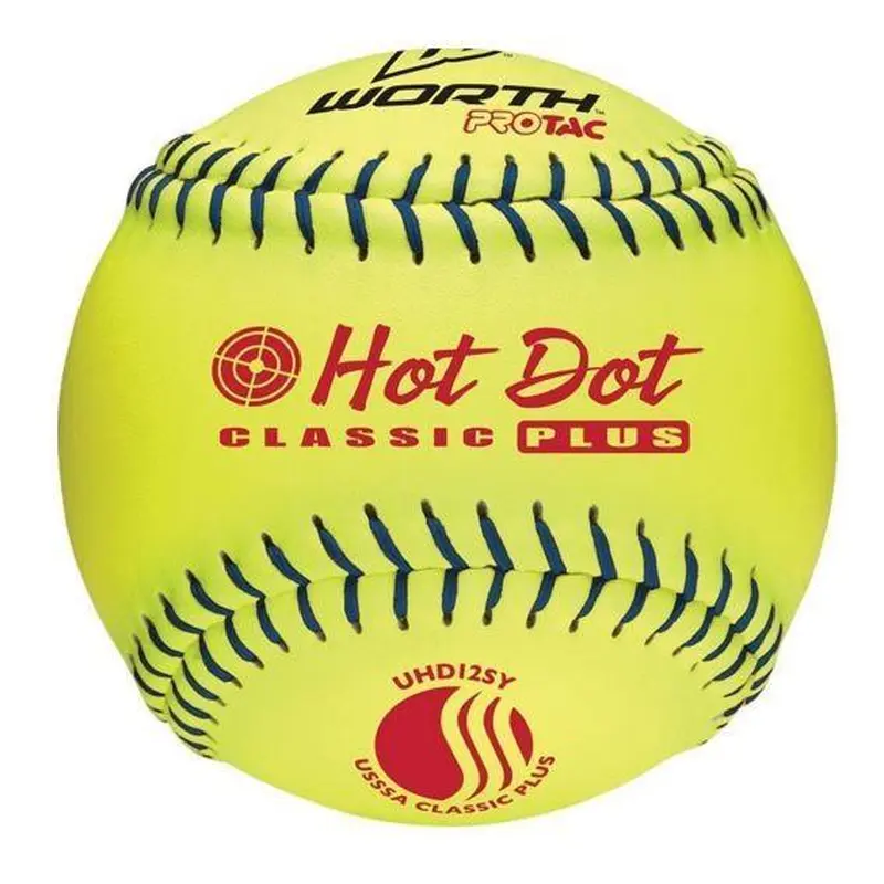 Worth 12" USSSA Hot Dot Slowpitch Softballs UHD12SY