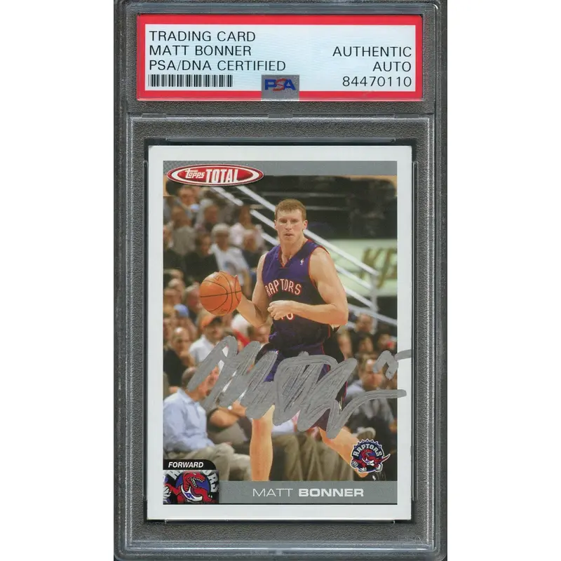 2009 TOPPS TOTAL #207 MATT BONNER Signed Card AUTO PSA Slabbed