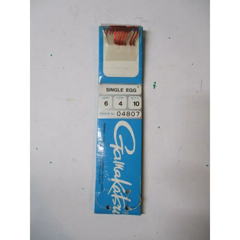 Used Gamakatsu Single Egg Hooks - Size 6 / Line 4/  Qty 7