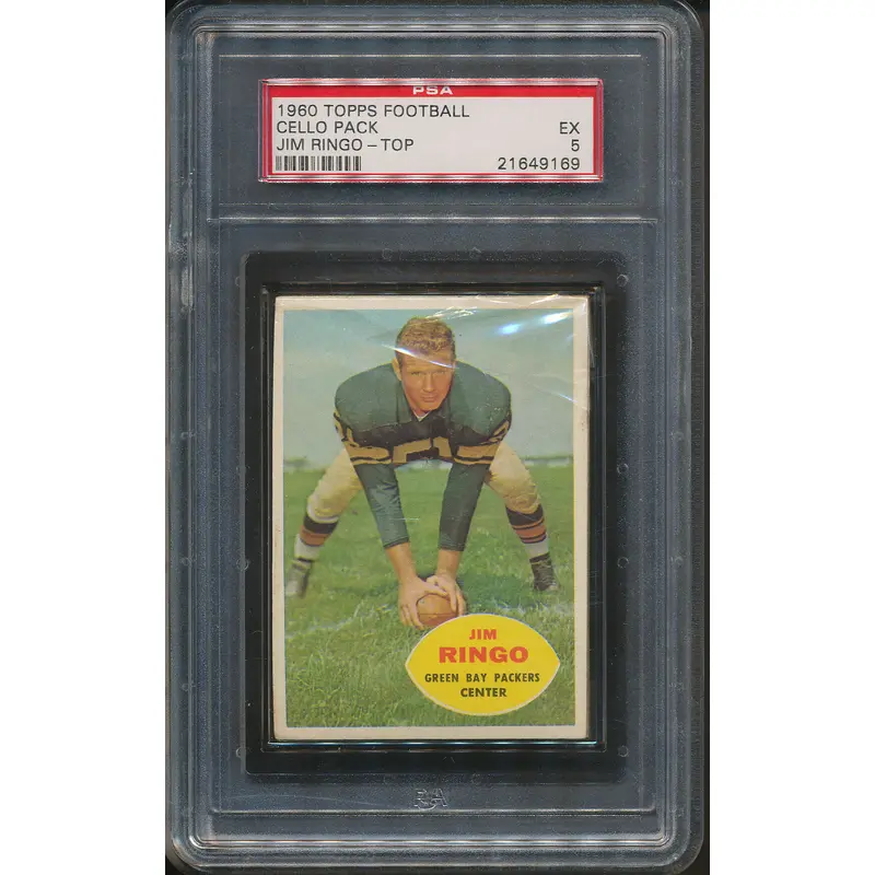 1960 Topps Football Unopened Cello Pack PSA 5 Ringo Top