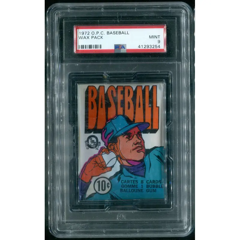 1972 OPC O-Pee-Chee Baseball Unopened Wax Pack PSA 9