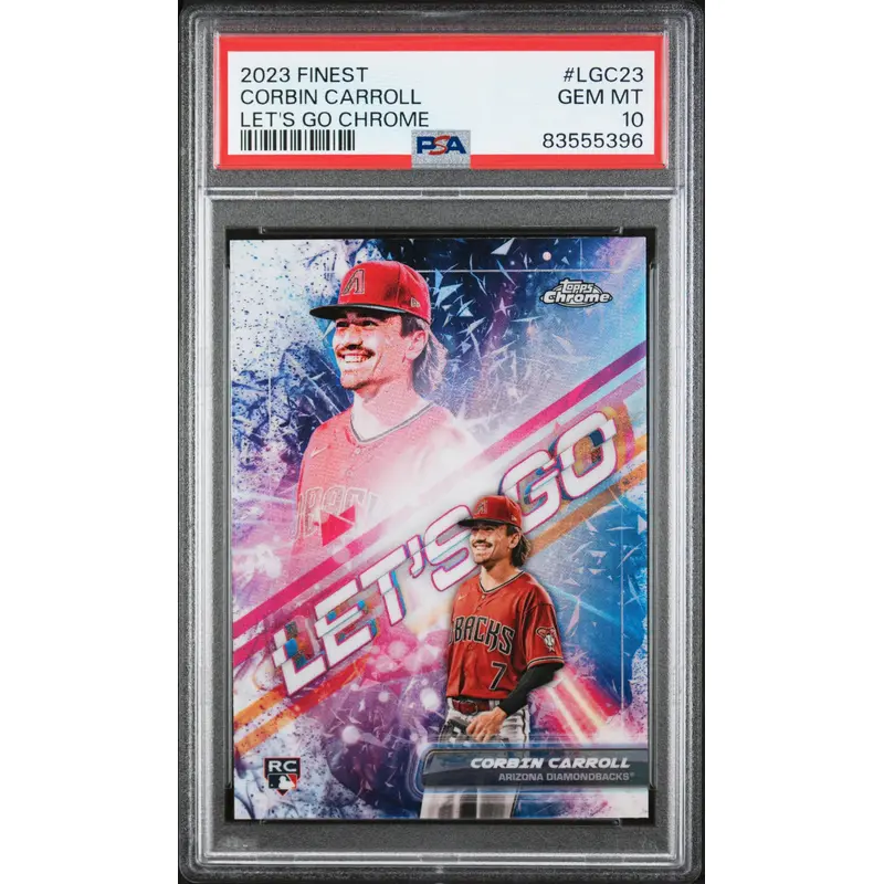 Corbin Carroll 2023 Finest Let's Go Chrome PSA 10 Gem Mint