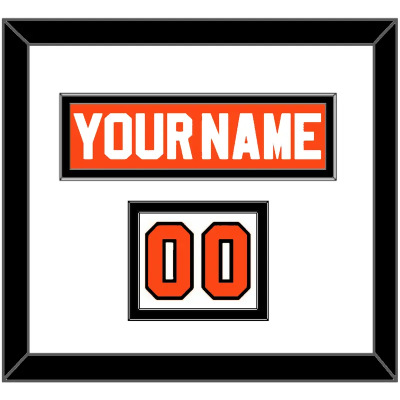 Philadelphia Nameplate & Number (Shoulder) - Road Orange (1983-2001) - Double Mat 1