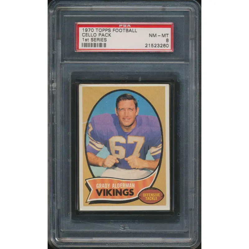 1970 Topps Football Unopened 1st Series Cello Pack PSA 8