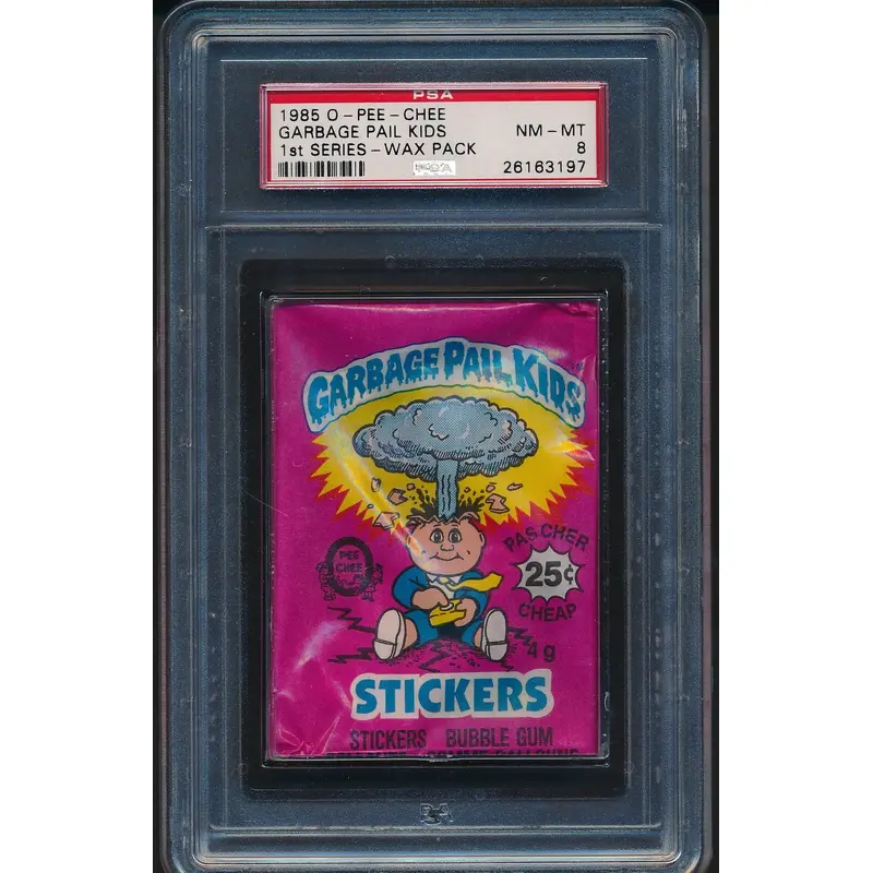 1985 OPC O-Pee-Chee Garbage Pail Kids Unopened 1st Series Wax Pack PSA 8