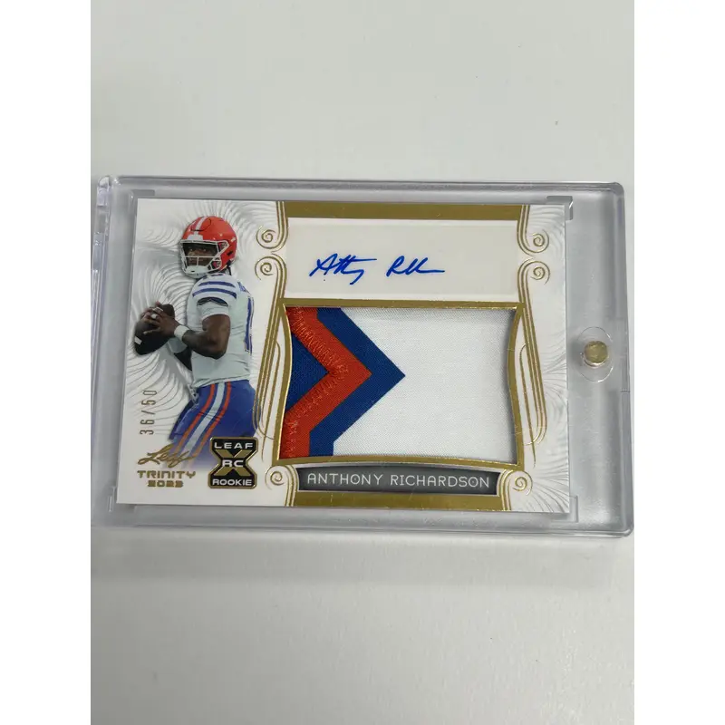 Anthony Richardson 2023 Leaf Trinity Patch Auto #36/50
