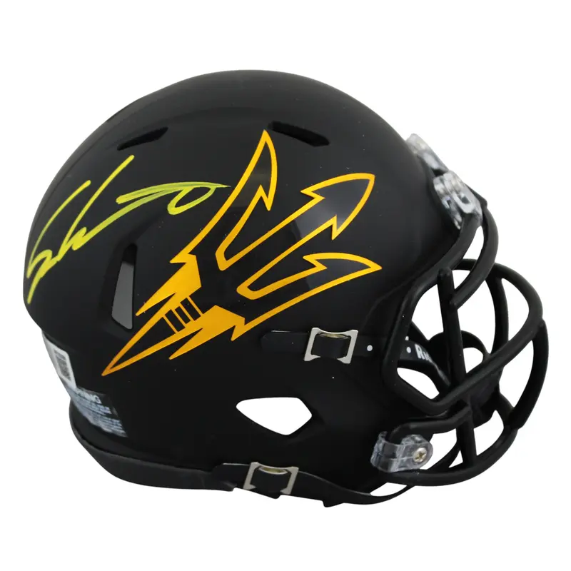 Arizona State Sam Leavitt Authentic Signed Black Speed Mini Helmet BAS Witnessed