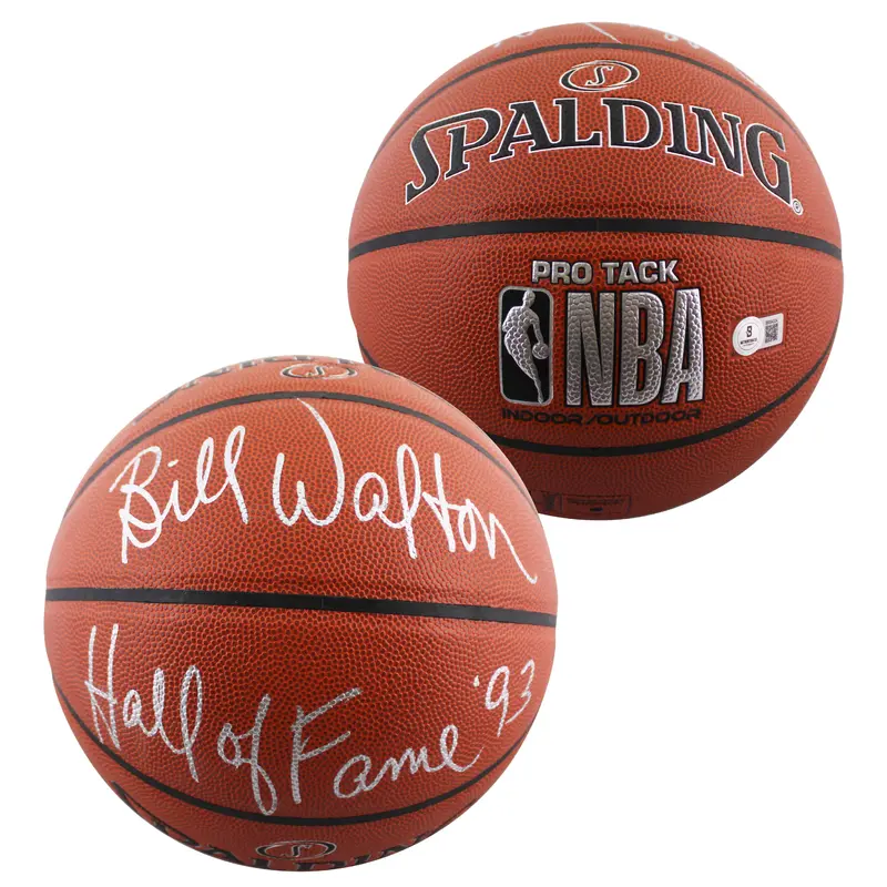 Celtics Bill Walton "HOF 93" Signed Spalding I/O Basketball BAS #BR84334