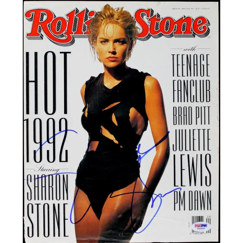 Sharon Stone Authentic Signed Rolling Stone Magazine Cover PSA/DNA #I85645