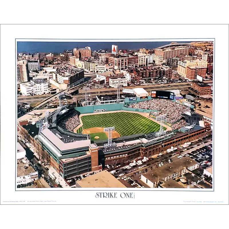 Fenway Park "Strike One" Aerial View Gameday Poster Print - Everlasting Images