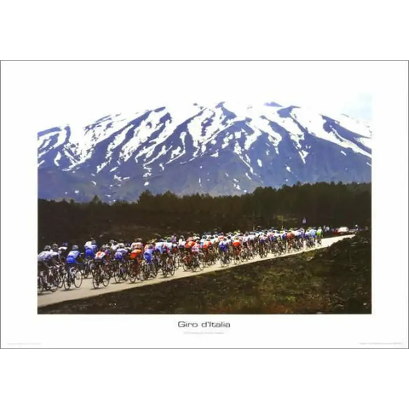 Giro d'Italia "Climbing Mount Etna" (2011) Cycling Poster Print - Graham Watson