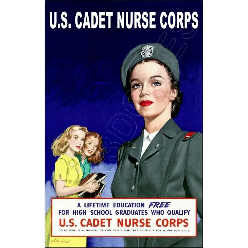 1945 WWII Poster 11X17 - US Cadet Nurse Corps - 3115