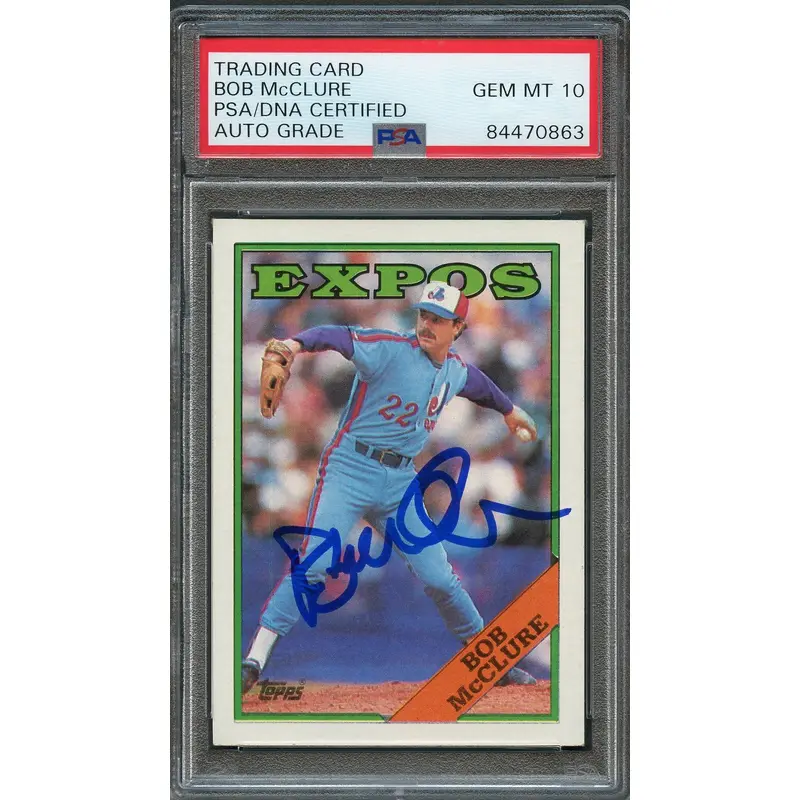 1988 Topps #313 Bob McClure signed card PSA/DNA slabbed Autographed AUTO Grade 10