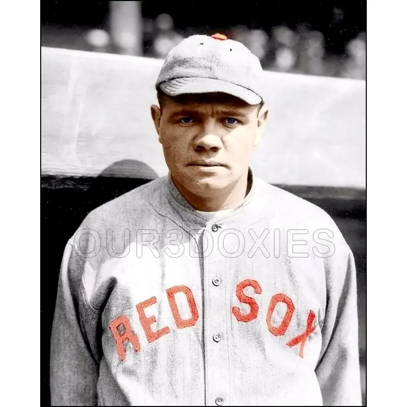 Babe Ruth Colorized 8X10 Photo - Boston Red Sox - 11