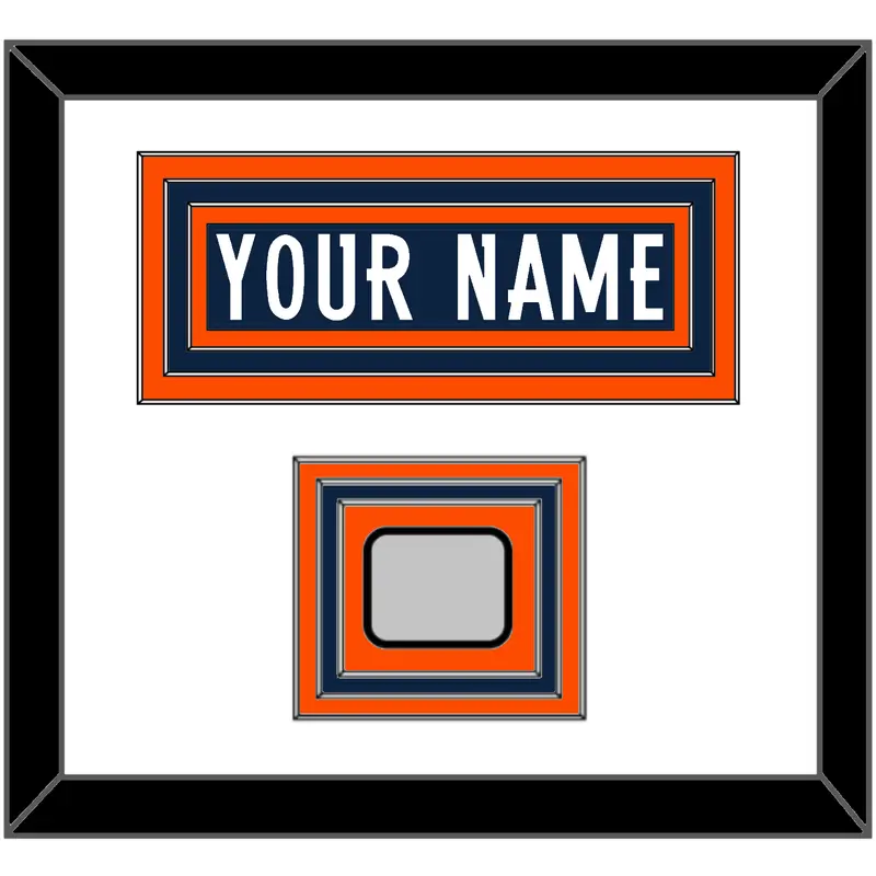 Denver Nameplate & Super Bowl Jersey Patch - Home Blue (1997-2011) - Triple Mat 1
