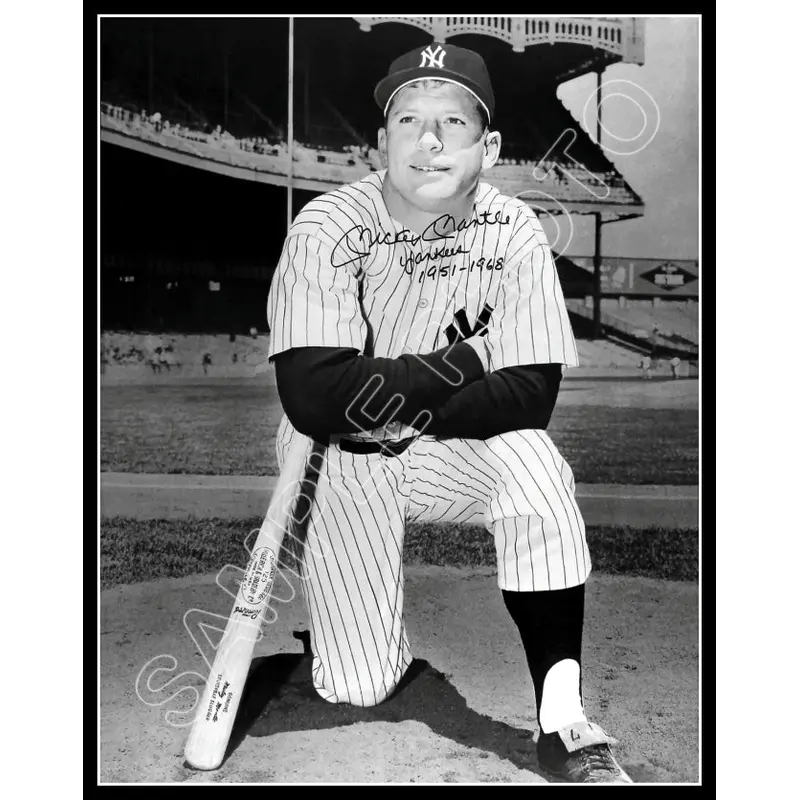 Mickey Mantle 11X14 Photo - Autographed New York Yankees - 519