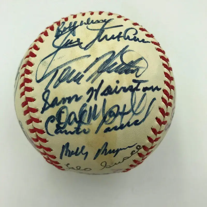 1950's Baseball Legends Signed Baseball 37 Sigs Willie Mays Freddie Lindstrom