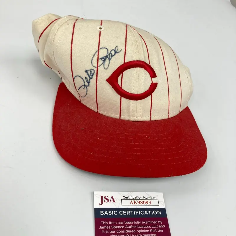Pete Rose Signed Cincinnati Reds Authentic Hat JSA COA