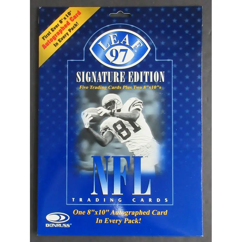 1997 Donruss Leaf Signature Edition Football Unopened Pack (8x10)