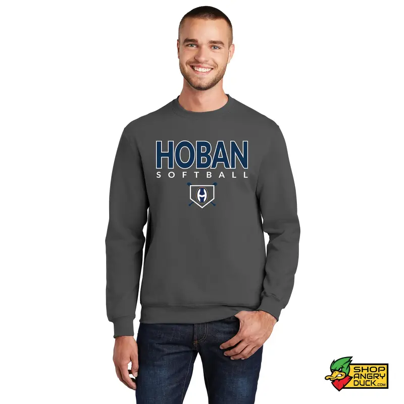Hoban Softball Ball Logo Crewneck Sweatshirt