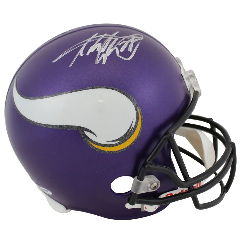 Vikings Adrian Peterson Signed Purple Full Size Rep Helmet PSA/DNA Itp #7A60784