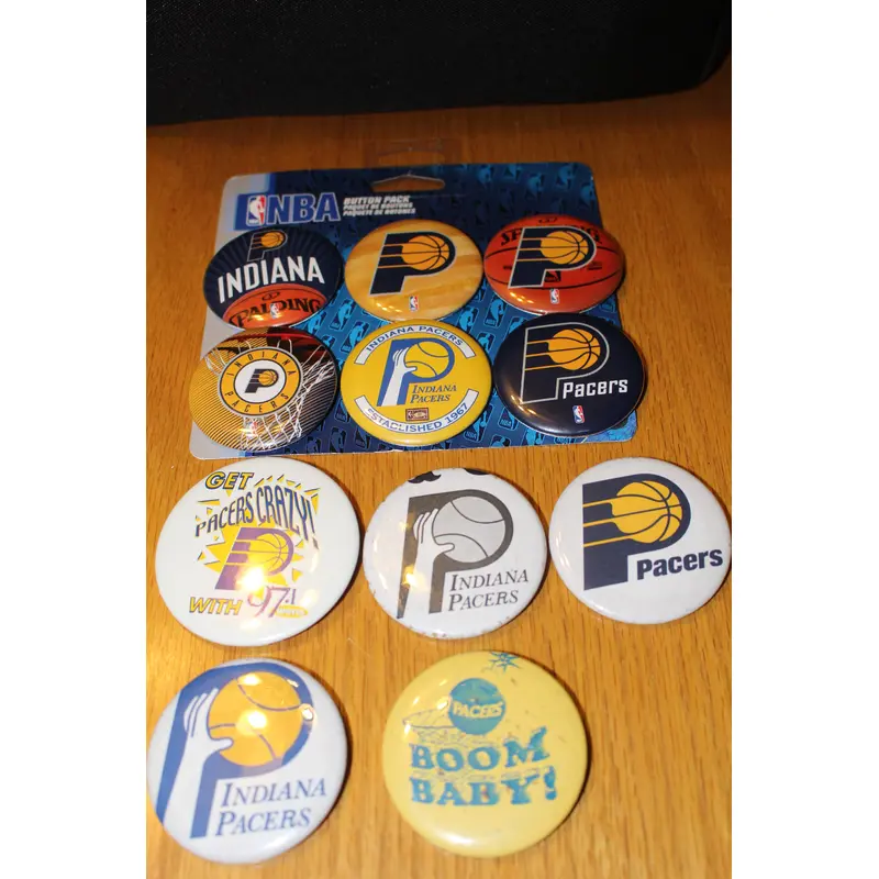 11 Indiana Pacers Pinback Buttons