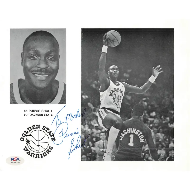 Purvis Short signed 8x10 photo PSA/DNA Golden State Warriors Autographed