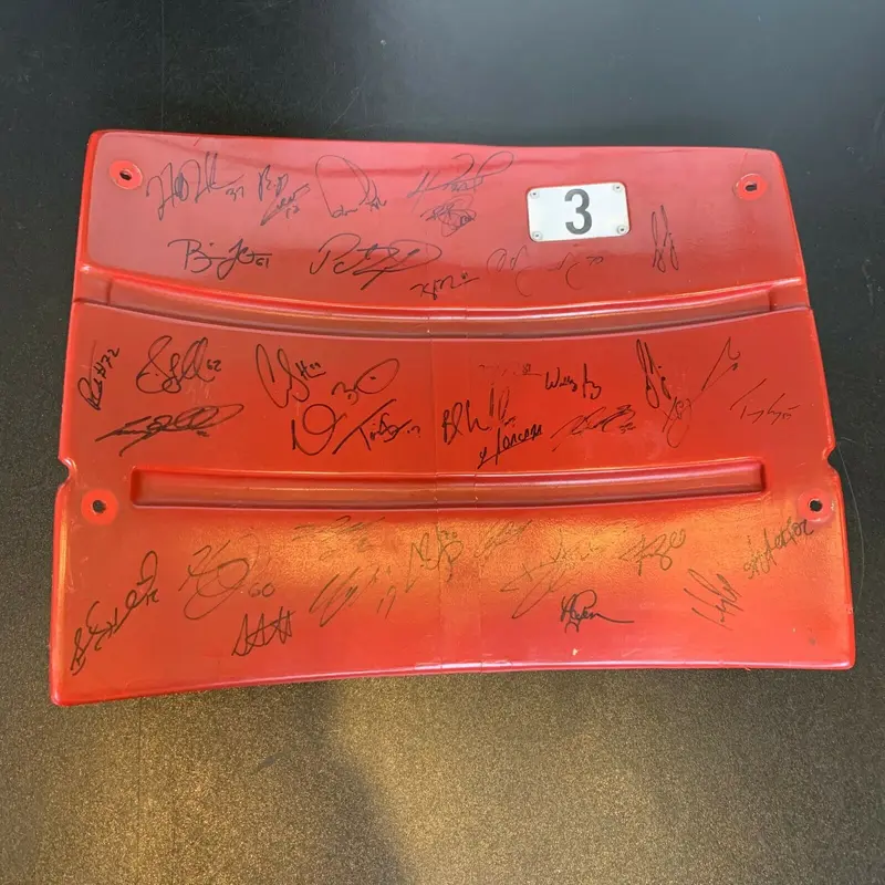 2016 Boston Red Sox Team Signed Fenway Park Game Used Seatback David Ortiz