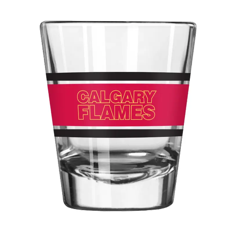 Calgary Flames 2oz Stripe Shot Glass