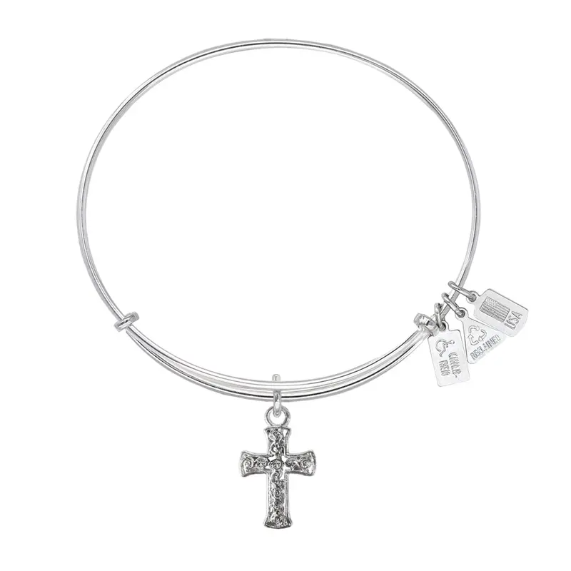 Cross Charm Bangle