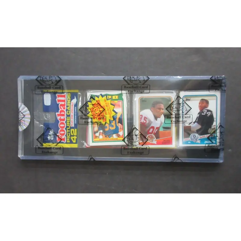 1988 Topps Football Unopened Rack Pack (BBCE) (Bo Jackson Top)