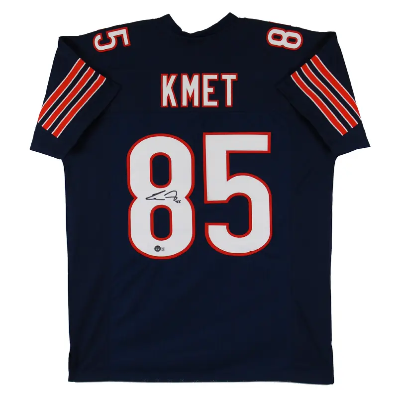 Cole Kmet Authentic Signed Navy Blue Pro Style Jersey Autographed BAS Witnessed