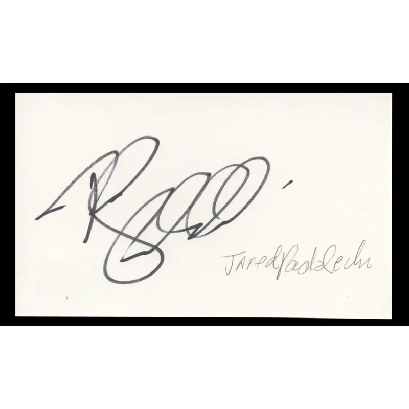 Jared Padalecki Supernatural Authentic Signed 3x5 Index Card BAS #BT02441