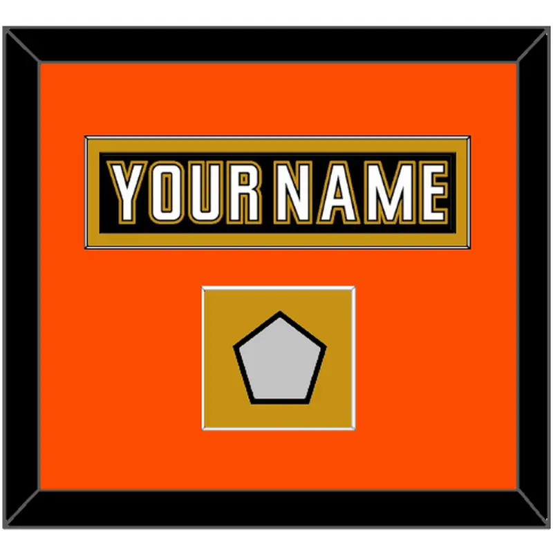 Anaheim Nameplate & Stanley Cup Champions Patch - Home Black (2006-2014) - Single Mat 3