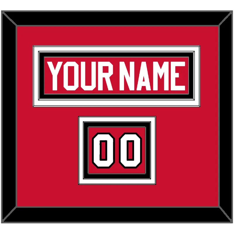 Chicago Nameplate & Number (Shoulder) - Home Red (2007-2017) - Triple Mat 2