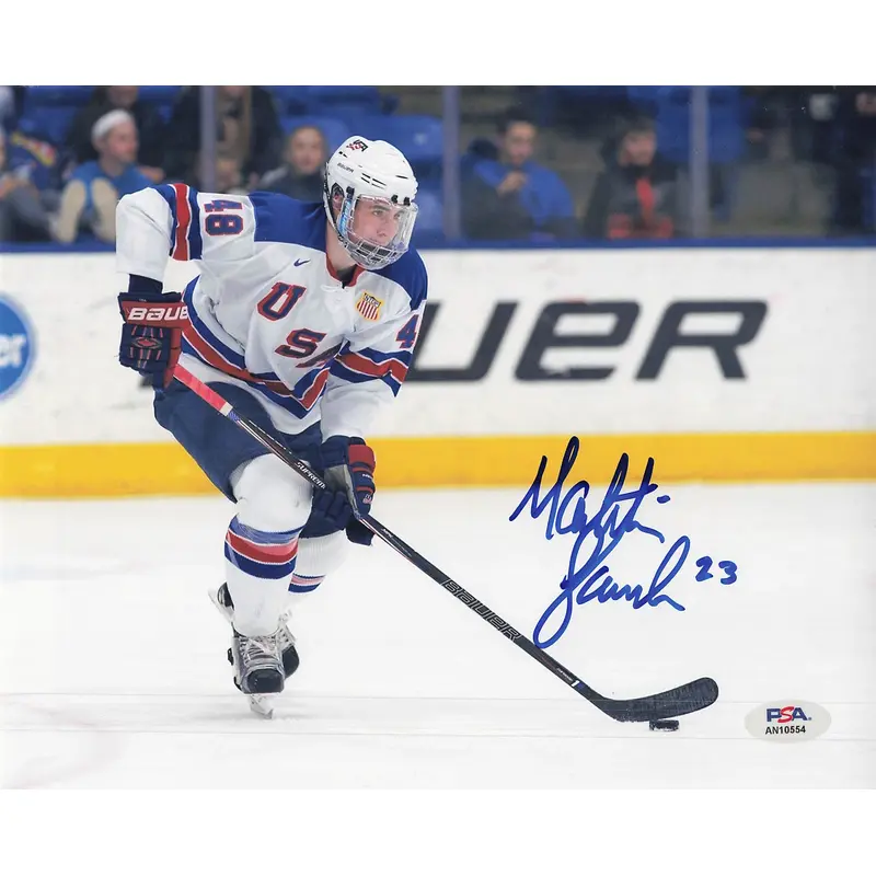 Mattias Samuelsson signed 8x10 PSA/DNA Chicago Blackhawks Autographed