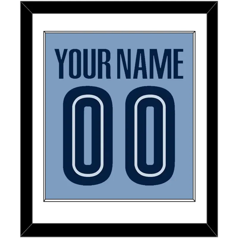 Memphis Name & Number - Alternate Light Blue (2004-2010) - Single Mat 1