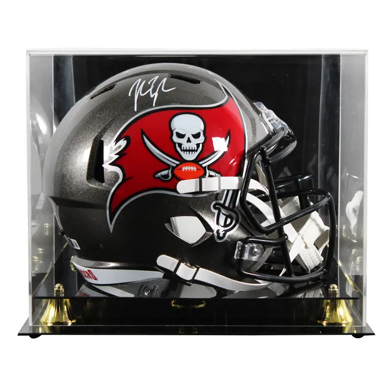 Buccaneers John Lynch Signed Full Size Speed Rep Helmet W/ Case BAS Witnessed