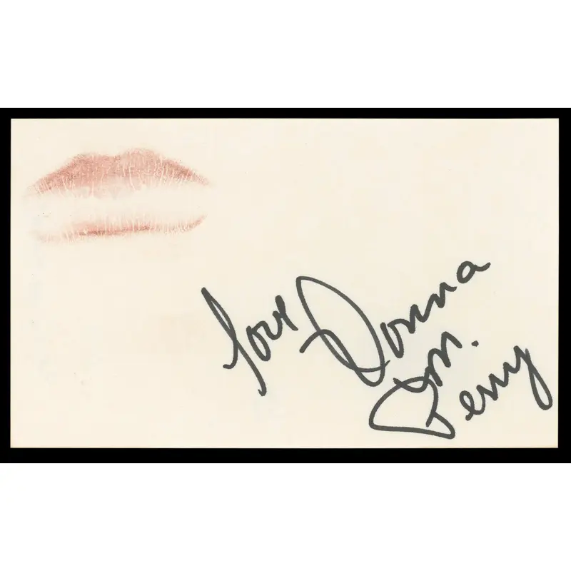 Donna M. Perry Playboy "Love" Authentic Signed 3x5 Index Card BAS #BL98638