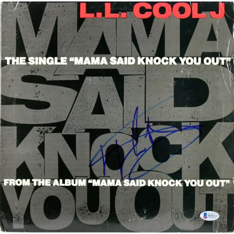 L.L. Cool J. Signed Momma Said Knock You Out Album Cover W/ Vinyl BAS #B18213