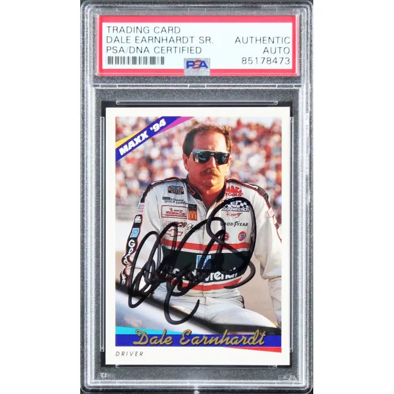 NASCAR Dale Earnhardt Sr. Signed 1994 Maxx Race Cards #3 Card PSA/DNA Slabbed