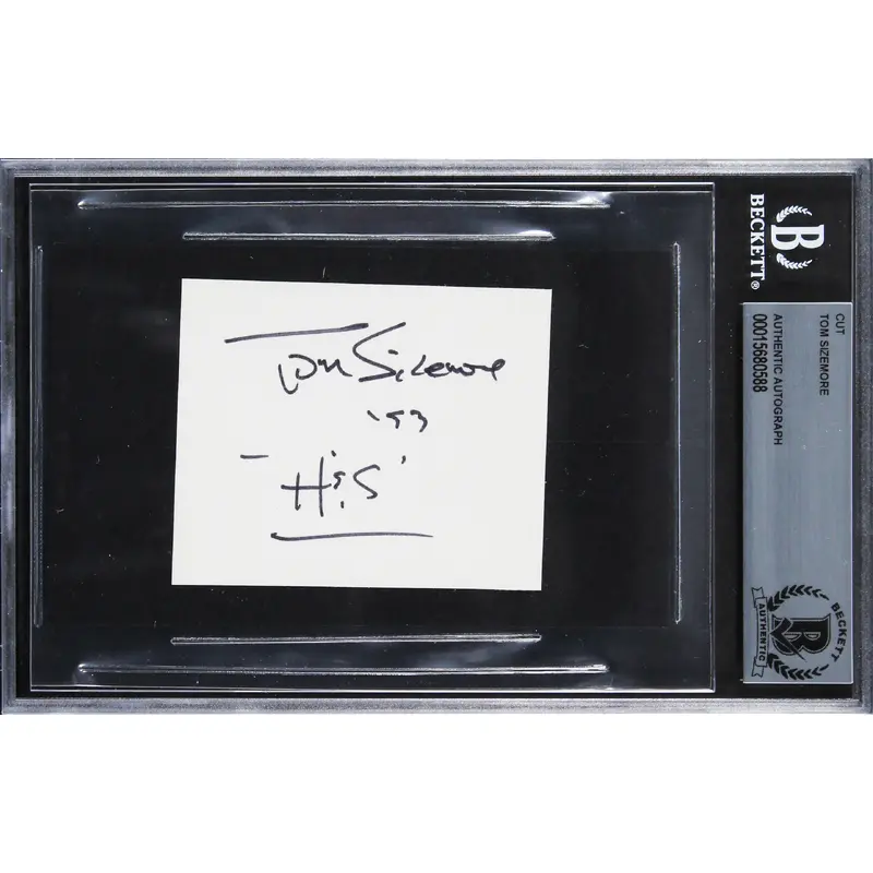 Tom Sizemore Saving Private Ryan "H&S" Signed 2.5x3 Cut Signature BAS Slabbed