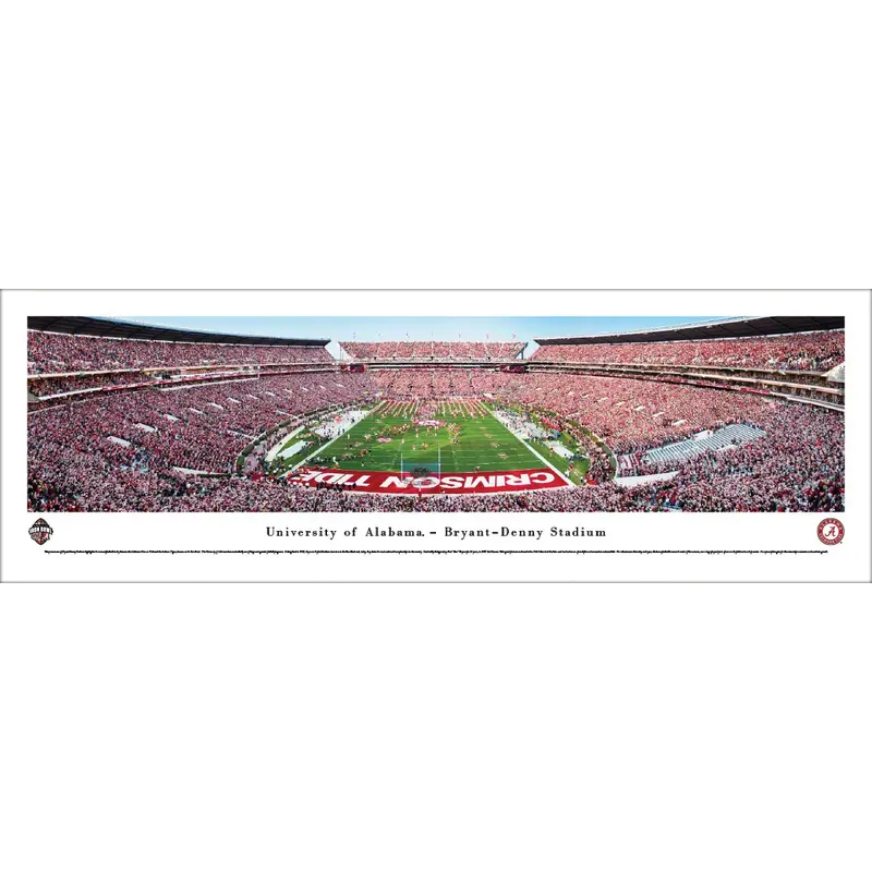 Alabama Crimson Tide Football Iron Bowl Gameday Panoramic Poster Print - Blakeway 2016