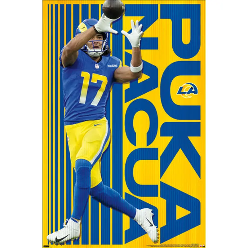 Puka Nacua "Superstar" Los Angeles Rams NFL Action Wall Poster - Costacos 2024