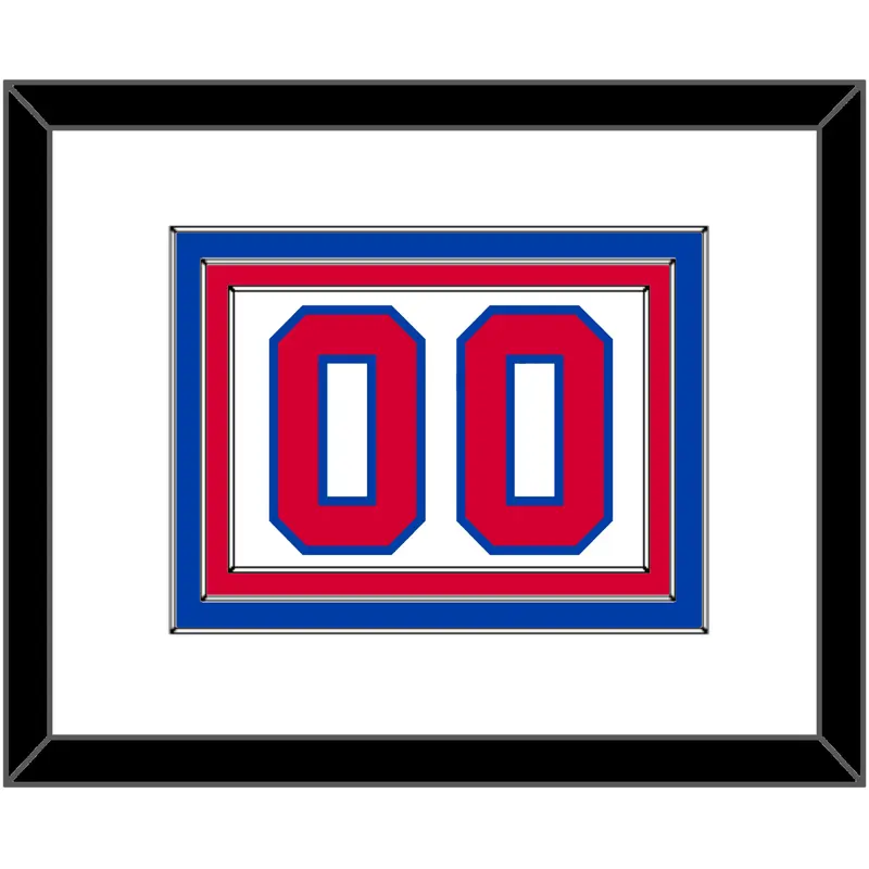 Detroit Number - Home White (1983-1996) - Triple Mat 1