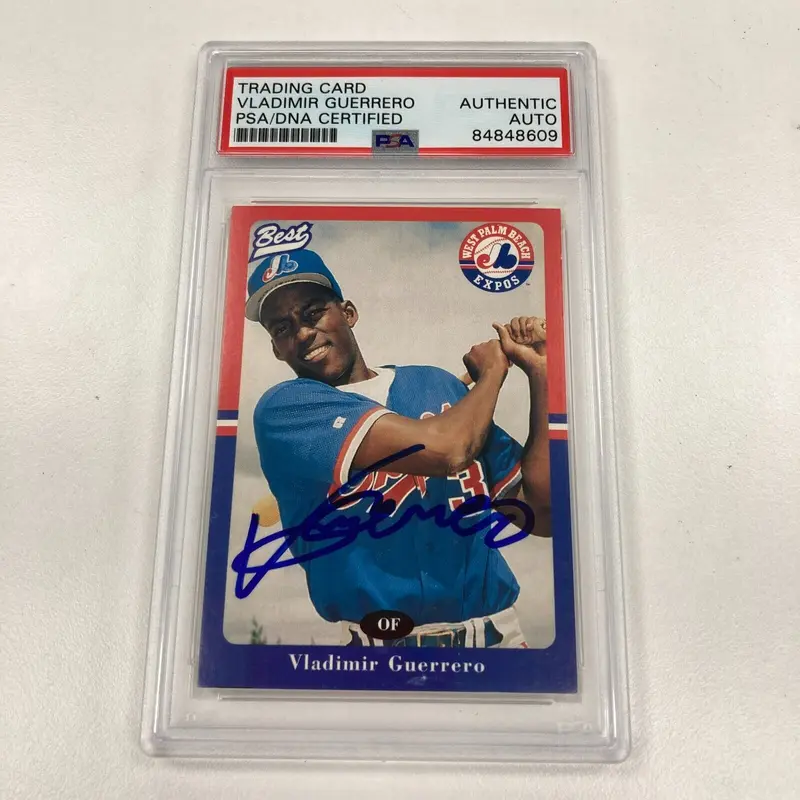 1996 Best Vladimir Guerrero Signed Autographed RC Rookie Card PSA DNA